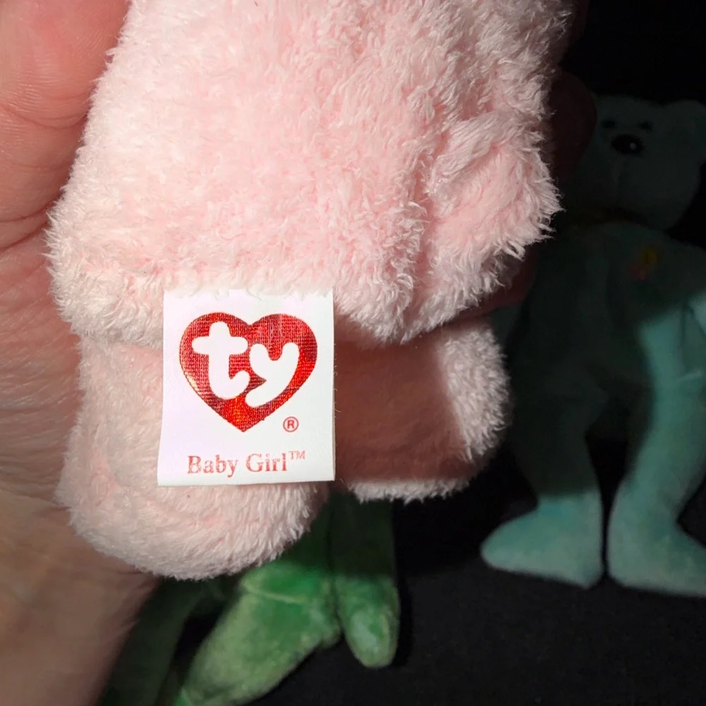 Colorful‎ Plush Beanie Babies, lot of 5
